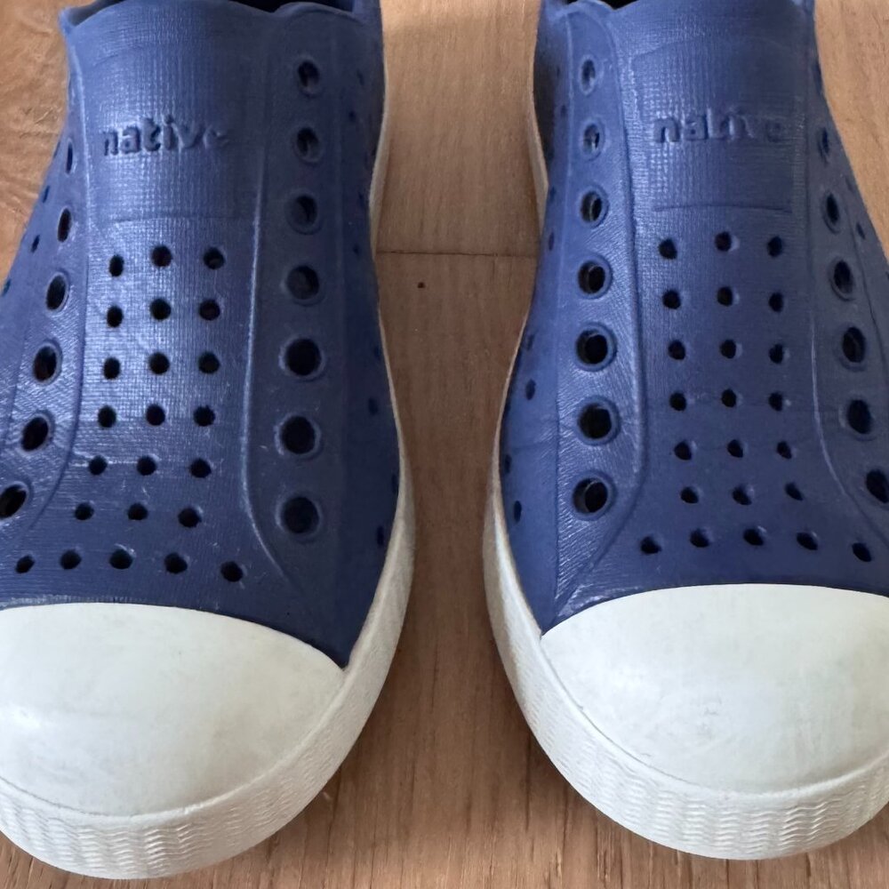 Native Kids Jefferson Regatta Navy Blue Slip Ons Size C12 Kid Approved - Picture 12 of 13